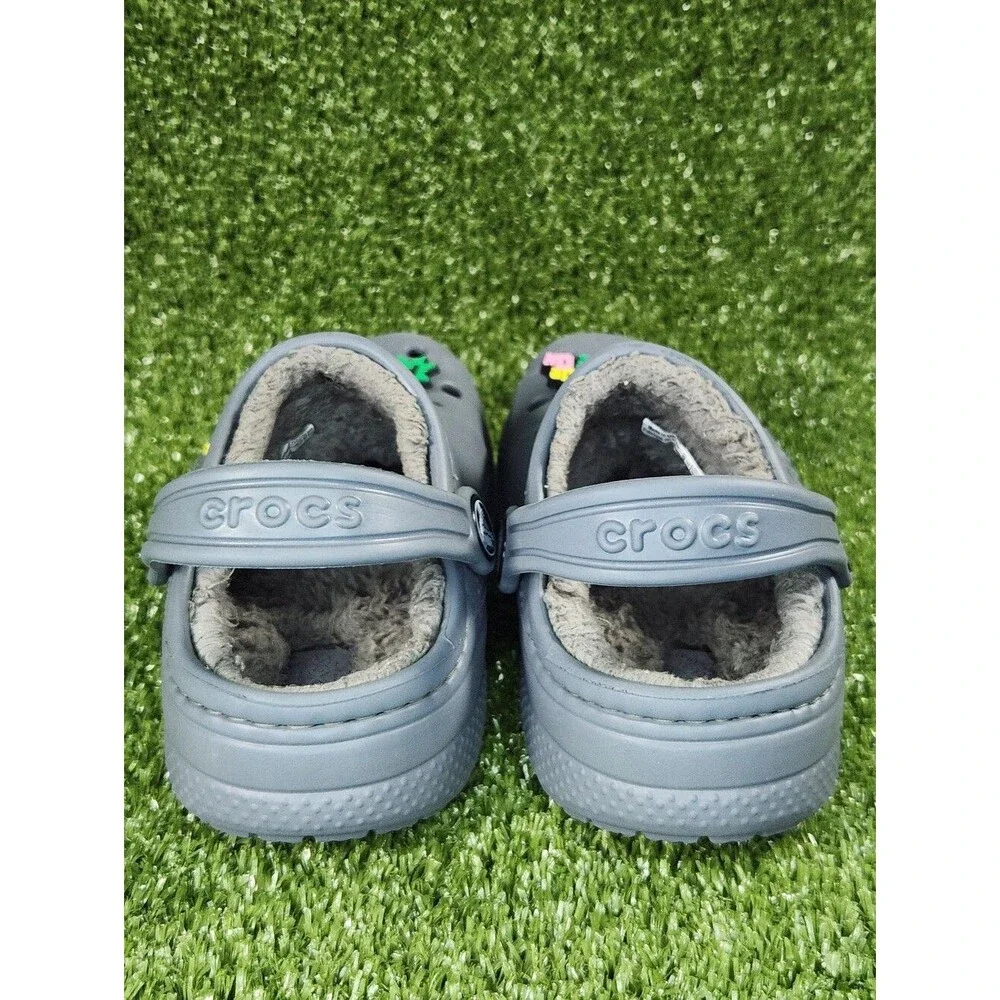 Crocs Little Kids Baya Gray Dual Comfort Clogs Slip-on Sandals Boys Size 10C